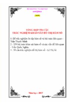 [new] tổng hợp 556 câu trắc nghiệm khảo sát đồ thị hàm số toán 12 năm 2017