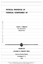 Physical properties of chemical compounds comp. by r.r. dreisbach