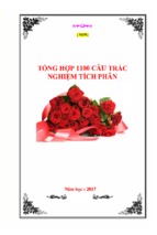[new] tổng hợp 1100 câu trắc nghiệm tích phân 2017