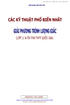 [độc] các kỹ thuật phổ biến nhất giải phương trình lượng giác   nguyễn hữu biển