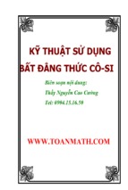 [độc] kĩ thuật sử dụng bất đẳng thức cô si   nguyễn cao cường