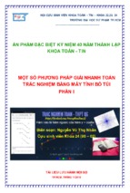 Một số phương pháp giải nhanh toán trắc nghiệm bằng máy tính bỏ túi   nguyễn vũ thụ nhân