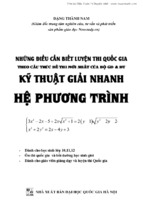 [độc] kỹ thuật giải nhanh hệ phương trình   đặng thành nam
