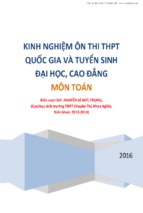[độc] kinh nghiệm giải oxy và phương trình trong đề thi quốc gia   nguyễn lê đức trọng