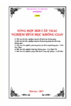 [new] tổng hợp 2020 câu trắc nghiệm hình học không gian toán 12 năm 2017