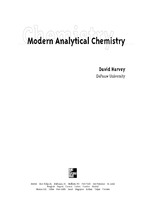 Modern analytic chemistry david harvey