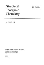 Structural inorganic chemistry 4th edition   a.f. wells