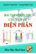 Bài tập chọn lọc chuyên đề điện phân 