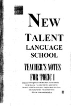 Ebook new talent language school teacher's notes for toeic 1