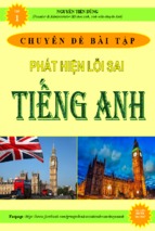 Chuyên đề bài tập phát hiện lỗi sai tiếng anh có đáp án