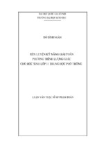 [word] rèn luyện kỹ năng giải toán phương trình lượng giác cho học sinh lớp 11 trung học phổ thông