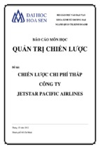 Đề tài Chiến lược chi phí thấp công ty jetstar pacific airlines