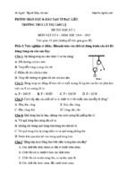 đề kiểm tra học kì 2 môn vật lý lớp 6 năm 2015 trường thcs lê thị cẩm lệ, bạc liêu