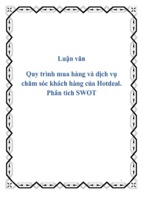 Luận văn Quy trình mua hàng và dịch vụ chăm sóc khách hàng của hotdeal - Phân tích swot