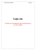 Luận văn Xây dựng mục tiêu marketing cho sản phẩm bánh hura của công ty Bibica