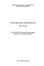 Giáo án tích hợp liên môn sinh học 8 bài 25. tiết 26. tiêu hóa ở khoang miệng