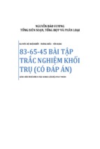 Bài tập trắc nghiệm khối trụ có đáp án