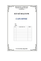 Bản kế hoạch quan heke công chúng cho Cafe Effoc