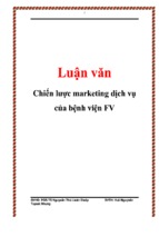 Luận văn Chiến lược marketing dịch vụ của bệnh viện FV