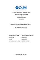 Organizational commitment at kido (vietnam) 