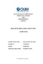 Research about job satisfaction at hd bank 