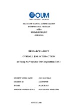 Research about overall job satisfaction at tuong an vegetable oil corporation (tac)