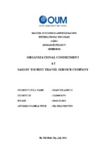 Organizational commitment at saigontourist travel service company