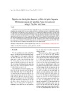 Nghiên cứu thành phần saponin và điều chế phức saponin phytosome của củ cây tam thất panax notoginseng trồng ở tây bắc việt nam
