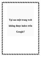 Tại sao một trang web không được index trên Google?