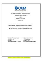 Research about job satisfaction at xp power company corporate