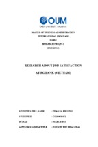 Research about job satisfaction at pg bank (vietnam) 