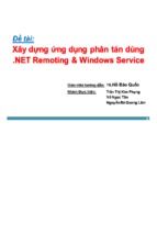 Đề tài Xây dựng ứng dụng phân tán dùng .NET Remoting & Windows Service
