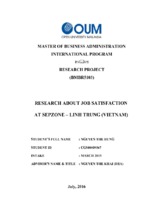 Research about job satisfaction at sepzone   linh trung (vietnam) 