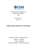 Taking charge behavior at viettinbank