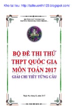 Bộ đề thi thử thpt quốc gia toán năm 2017 có giải chi tiết từng câu