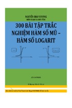 300 bài trắc nghiệm hàm số mũ logarit 