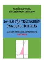 264 bai tap trắc nghiệm ung dung tích phân 