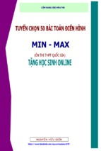 Tuyển chọn 50 bài toán điển hình min   max