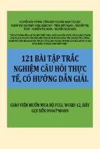 121 bài toán trắc nghiệm thực tế giải chi tiết ở cuối 