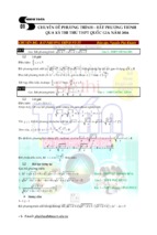 Chuyên đề bất phương trình qua kỳ thi thử thpt quốc gia năm 2017
