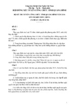 Bộ đề thi tuyển công chức tỉnh quảng bình năm 2016 phần kiến thức chung