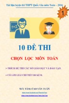 Bộ 10 đề chọn lọc môn toán