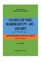321 bai tap trac nghiem bất phương trình mũ lôgarit 