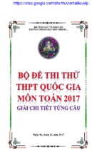 Bộ đề thi thử thpt quốc gia toán giải chi tiết từng câu