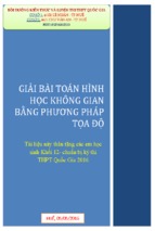 Giải bài toán hình học không gian bằng phương pháp tọa độ