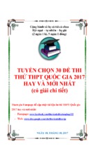 Tuyển chọn 30 đề thi thử thpt quốc gia môn toán 2017 có lời giải chi tiết