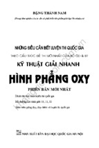 Kỹ thuật giải nhanh hình phẳng oxy   những điều cần biết luyện thi quốc gia   phiên bản mới nhất tác giả đặng thành nam