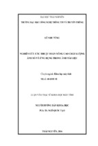 Nghiên cứu các thuật toán nâng cao chất lượng ảnh số và ứng dụng trong ảnh tài liệu