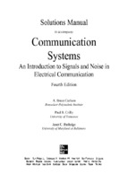Bruce carlson communication systems 4th ed solutions manual