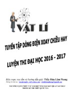 Tuyển tập dòng điện xoay chiều hay luyện thi thpt quốc gia vật lý năm 2016 2017